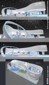 时尚 现代 异型 创意 展台