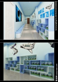 小学走廊图书馆 读书兴趣室