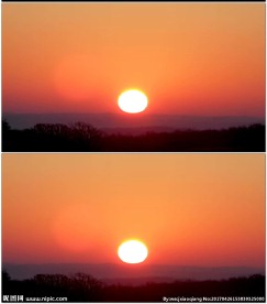 地平线日出旭日东升