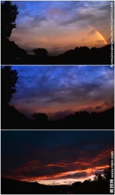 黄昏天空彩虹桥