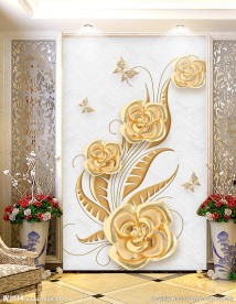 金色奢华珠宝玄关背景