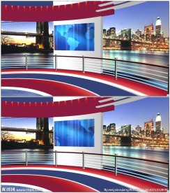 新闻栏目背景演播室