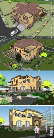 草图大师别墅模型