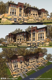SU中式别墅模型