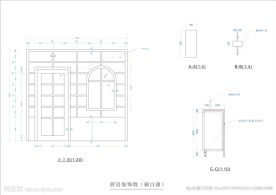 厨房装饰墙施工图