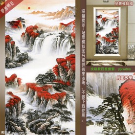 高山流水玄关背景