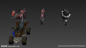 真实摩托3d模型