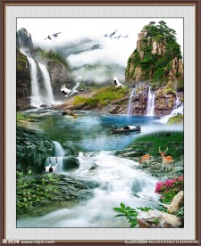 山水风景 财源滚滚