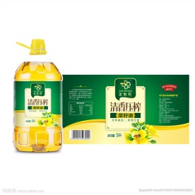 清香压榨菜籽油标签