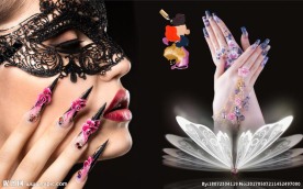 指甲美容工装背景