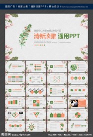 小清新复古淡雅通用述职报告PP