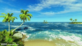 碧海蓝天沙滩大海视频