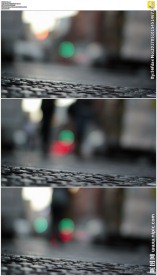 街道模糊的光斑人影