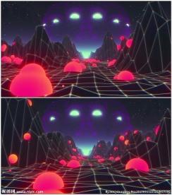 网格山脉VJ动态视频