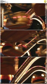 夜晚旋转的摩天轮