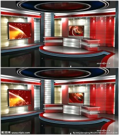 红色虚拟演播室