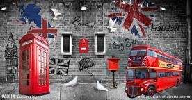 英伦风格装饰画