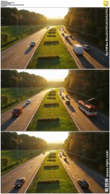 阳光下的道路交通车流