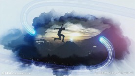 大气时尚水墨线条光效图片文字