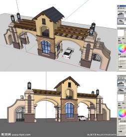 SU东南亚风格大门