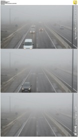 雾霾天高速公路开车