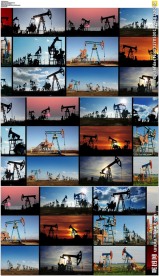 油田石油开采视频墙