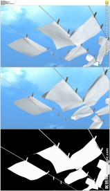 悬挂的白色绸缎