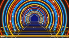 绚丽 霓虹 拱形 光线 光效