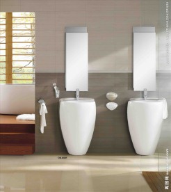 现代仿古洗手间效果图图