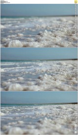 海滩堆积的海盐