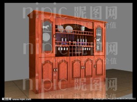 酒柜效果图模型