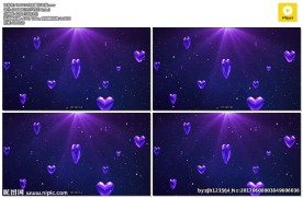 爱情桃心 婚礼片头 粒子 婚