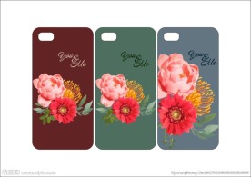 印花非洲菊花卉手机壳手机套