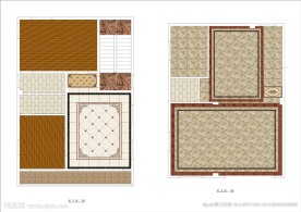 私人屋一二层地面铺装图