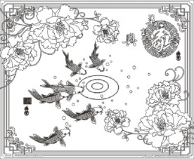 家和万事兴 牡丹鱼