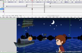 古人晚上出来走到江边望月20秒