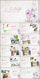 幸福婚礼电子相册PPT模板