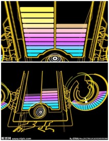 时尚动感舞台背景