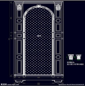 家装CAD实木背景压线墙板背景