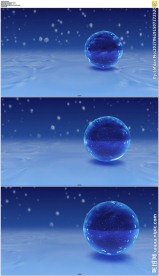 蓝色水晶球体