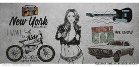 复古音乐潮流装饰画