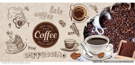 咖啡系列背景墙装饰画
