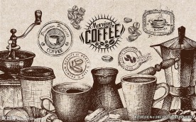 咖啡系列装饰画背景墙