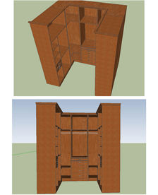 衣帽间柜子室内草图大师SU模型