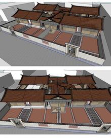闽南风格建筑草图大师SU模型