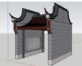 闽南建筑模型草图大师SKP
