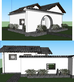 中式卫生间厕所建筑草图大师SU