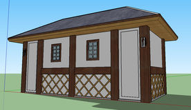 中式卫生间厕所建筑草图大师SU