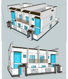 岭南别墅建筑草图大师SU模型