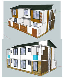 岭南新农村别墅建筑SKP模型